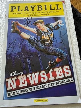 Playbill Disney Newsies Broadway Program - Yellow/Blue Cover